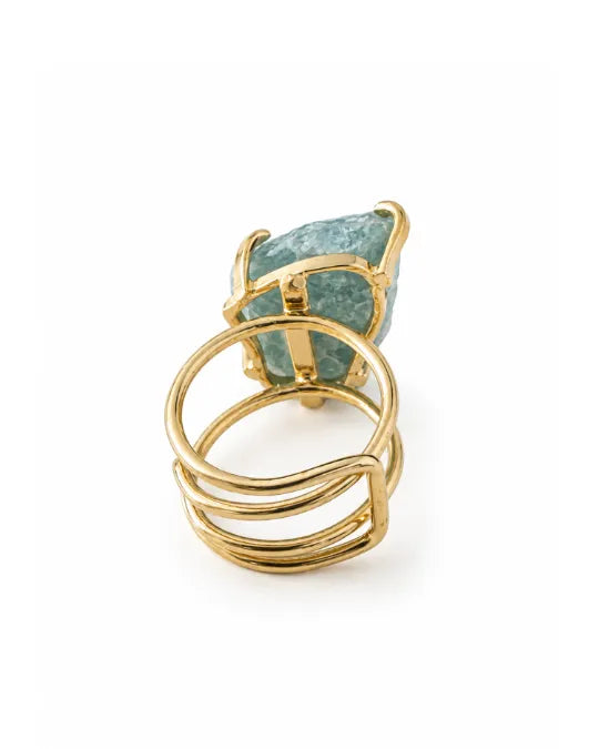 Bague Aigue-Marine — Pierre Ovale