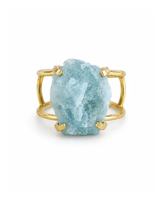 Bague Aigue-Marine — Pierre Ovale