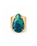 Bague Azurite — Goutte Vert Forêt