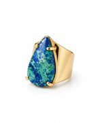 Bague Azurite — Pierre Goutte Bleu Outremer