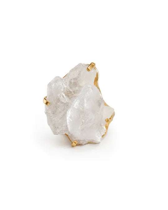 Bague Cristal de Roche — Triple Pointe