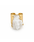Bague Cristal de Roche — Cluster Asymétrique