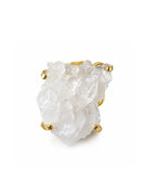 Bague Cristal de Roche — Cluster Multi-Pointes