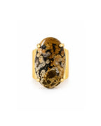 Bague Jaspe Océan — Taches Ocre et Mauve