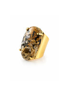 Bague Jaspe Océan — Taches Ocre et Mauve
