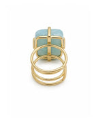 Bague Larimar — Carré Arrondi