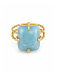 Bague Larimar — Carré Arrondi