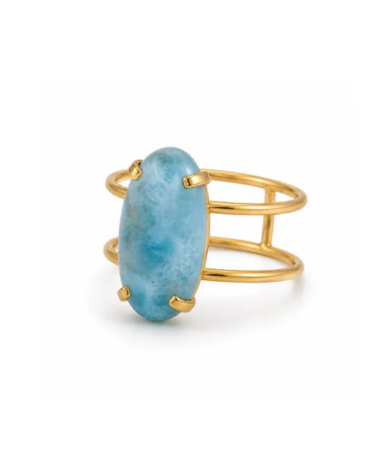 Bague Larimar — Grande Ovale