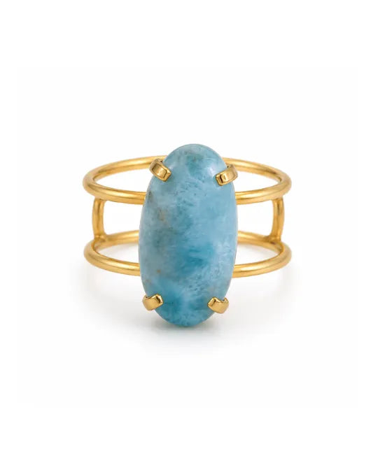 Bague Larimar — Grande Ovale