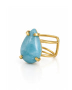 Bague Larimar — Goutte Allongée