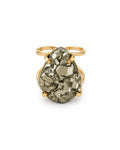 Bague Pyrite — Cluster Triangulaire