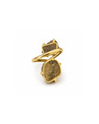 Bague Quartz Fumé — Double Pierre Compacte